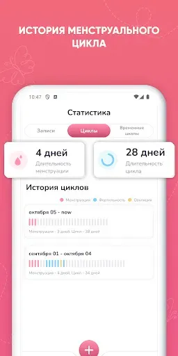 Скриншот 5 — Трекер Периодов, Календарь