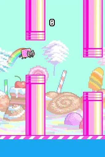 Скриншот 1 — Flappy Nyan: flying cat wings
