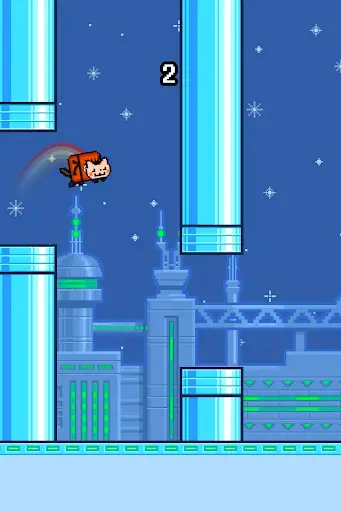 Скриншот 2 — Flappy Nyan: flying cat wings