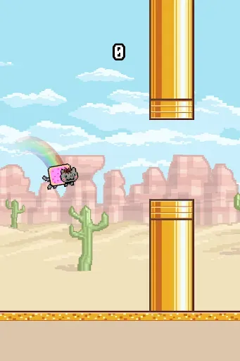 Скриншот 3 — Flappy Nyan: flying cat wings