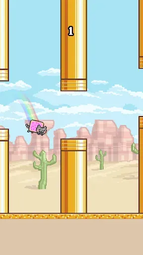Скриншот 6 — Flappy Nyan: flying cat wings