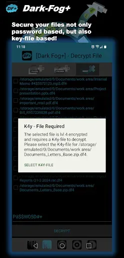 Скриншот 4 — DarkFog+ |Easy File Encryption