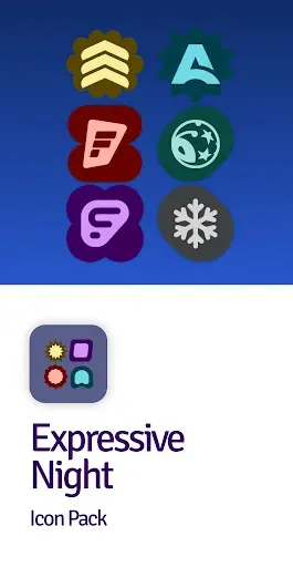 Скриншот 5 — Expressive Night Icon Pack