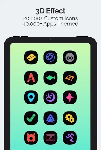 Скриншот 8 — One 3D Chroma Dark Icon Pack