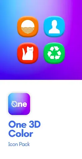 Скриншот 1 — One 3D Color Icon Pack