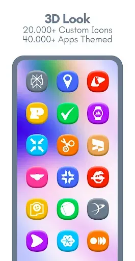 Скриншот 2 — One 3D Color Icon Pack