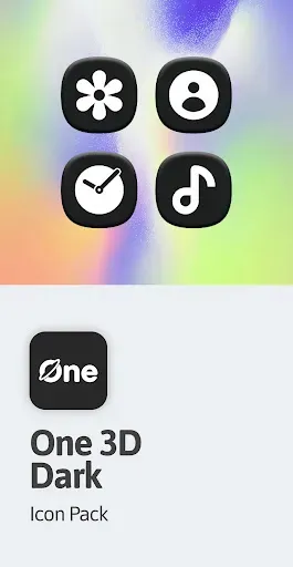 Скриншот 1 — One 3D Dark Icon Pack