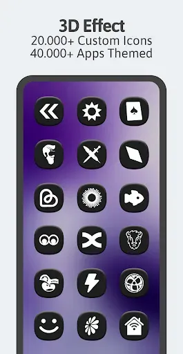 Скриншот 2 — One 3D Dark Icon Pack
