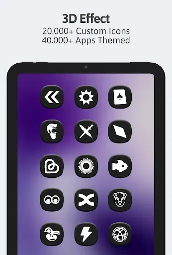 Скриншот 8 — One 3D Dark Icon Pack