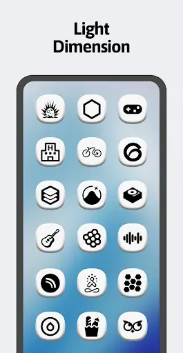 Скриншот 4 — One 3D White Icon Pack