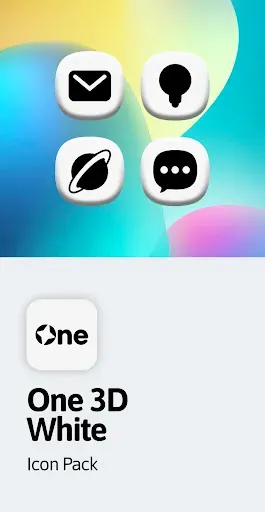 Скриншот 7 — One 3D White Icon Pack