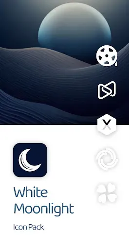 Скриншот 5 — White Moonlight Icon Pack