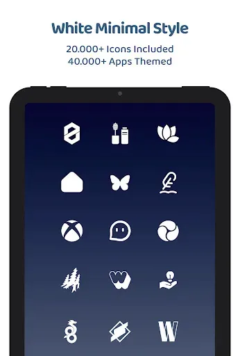 Скриншот 6 — White Moonlight Icon Pack