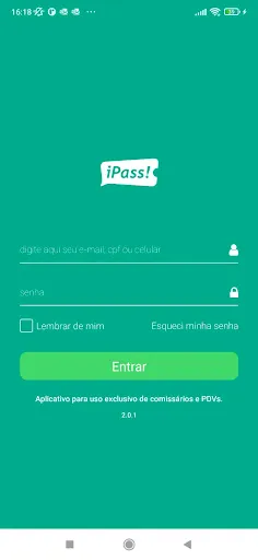 Скриншот 1 — iPass Validação
