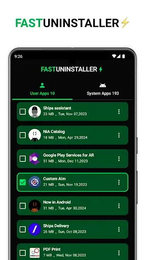 Скриншот 1 — Uninstaller: Fast Uninstall