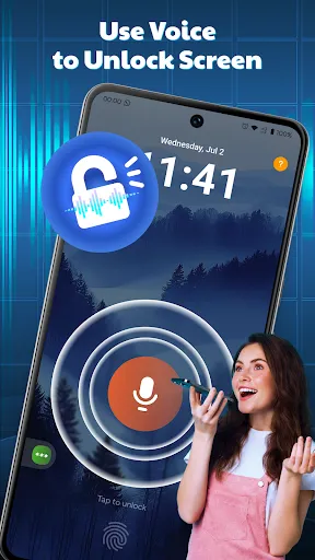 Скриншот 1 — HeyLock: Lock Screen by Voice