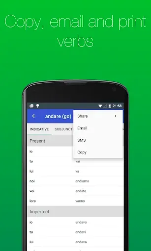 Скриншот 5 — Italian Verb Conjugator Pro