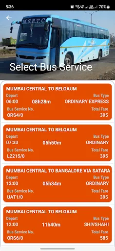 Скриншот 3 — MSRTC Bus Reservation