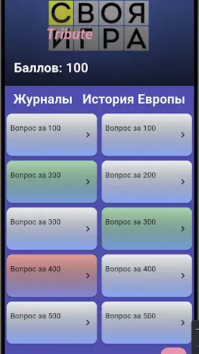 Скриншот 2 — СВОЯ ИГРА Tribute