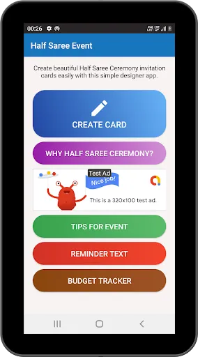 Скриншот 1 — Half Saree Event Planer