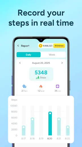 Скриншот 4 — WalkStep:Tracker & Reward
