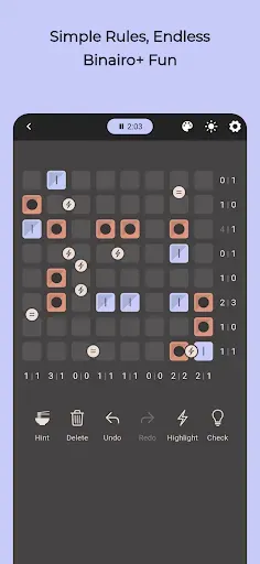 Скриншот 1 — Rumba: Daily Binary Puzzle