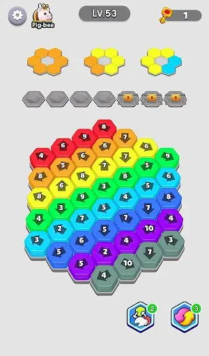 Скриншот 1 — Bee Out - Hexa Away Puzzle