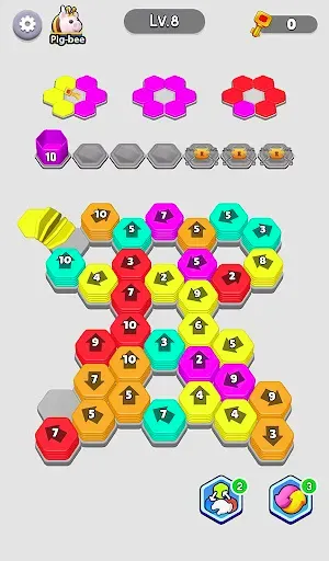 Скриншот 3 — Bee Out - Hexa Away Puzzle