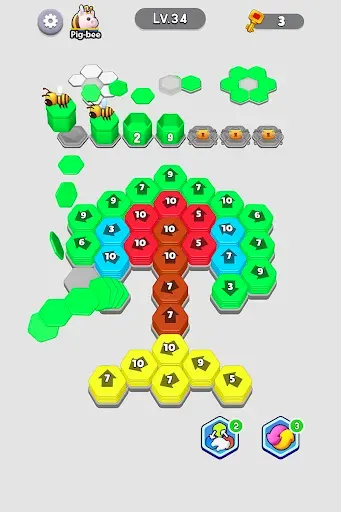 Скриншот 7 — Bee Out - Hexa Away Puzzle