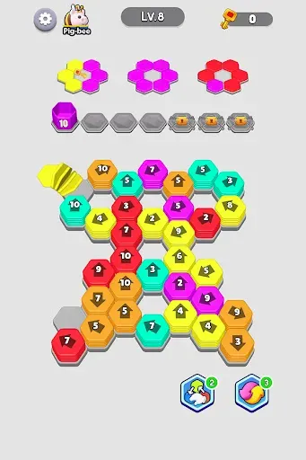 Скриншот 8 — Bee Out - Hexa Away Puzzle