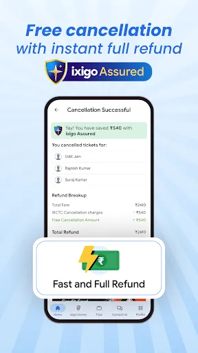 Скриншот 2 — ixigo Train, Bus, Metro Ticket