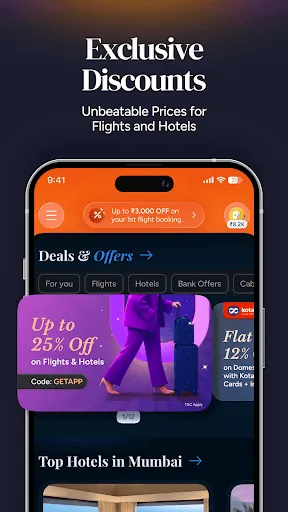 Скриншот 1 — ixigo: Flight & Hotel Booking