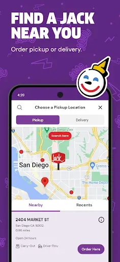 Скриншот 4 — Jack in the Box® - Order Food