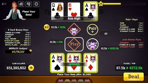 Скриншот 5 — Triple Card Poker - Three Card