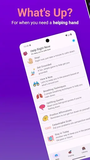Скриншот 1 — What's Up? A Mental Health App