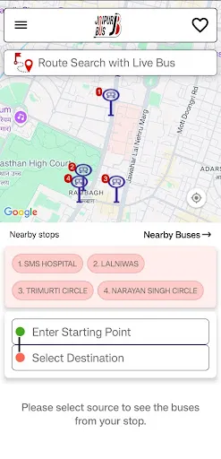 Скриншот 2 — JCTSL - JAIPUR CITY TRANSPORT