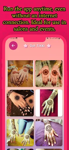 Скриншот 4 — Gol Tikki Mehndi Design Simple