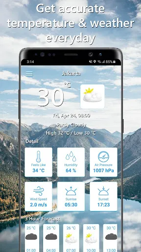 Скриншот 1 — Temperature Today: Weather App