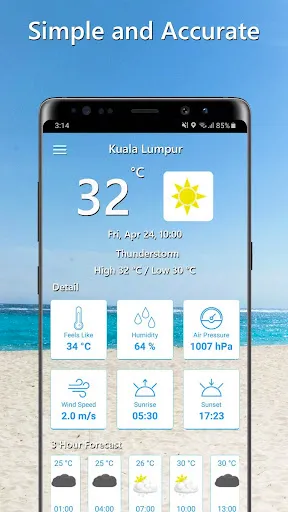 Скриншот 2 — Temperature Today: Weather App