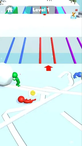 Скриншот 4 — Snow Race 3D: Fun Ball Racing