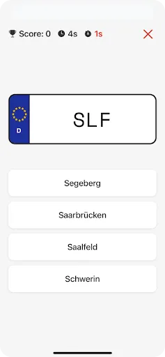 Скриншот 2 — Kennzeichen-Quiz