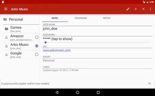 Скриншот 8 — PasswdSafe - Password Safe