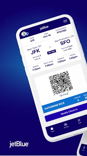Скриншот 1 — JetBlue - Book & manage trips