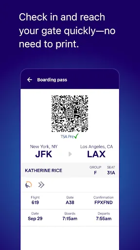Скриншот 3 — JetBlue - Book & manage trips
