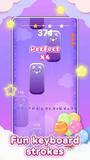 Скриншот 1 — PopCat Tiles: Piano & Music
