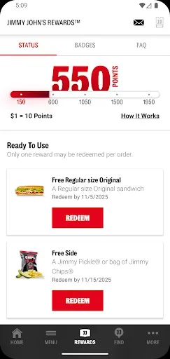Скриншот 4 — Jimmy John's Sandwiches
