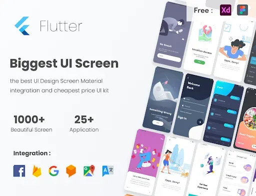 Скриншот 1 — Biggest UI Kit -Flutter UI Kit