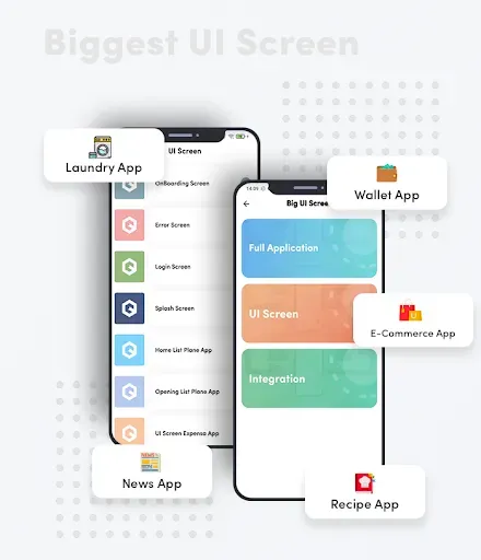 Скриншот 2 — Biggest UI Kit -Flutter UI Kit