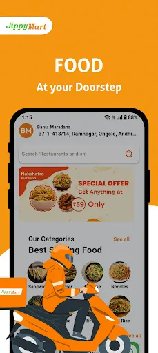 Скриншот 1 — Jippy – Food Delivery