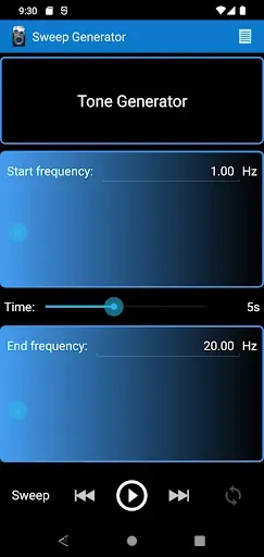 Скриншот 2 — Frequency Sound Generator